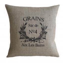 Vintage French Grain Sack Pillow Cover  